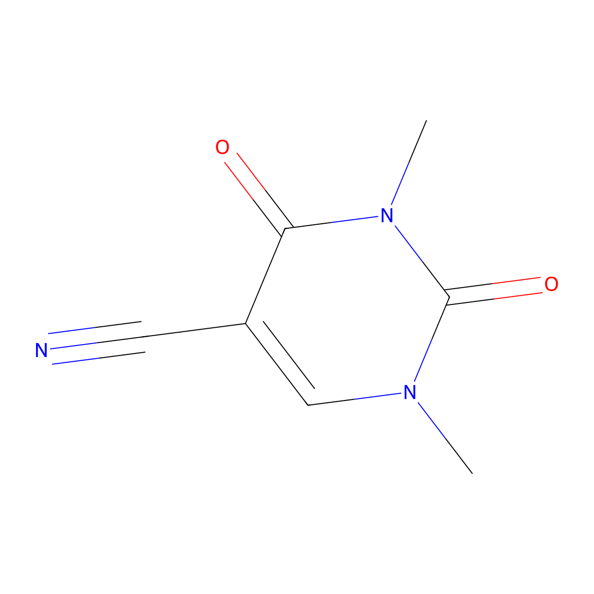 1,3-Dimethyl-5-cyanouracil molecular structure, CAS 36980-91-3