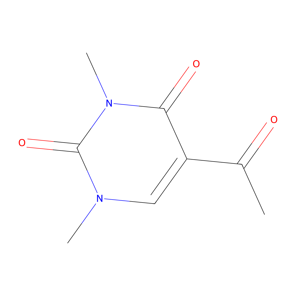 5-acetyl-1,3-dimethyl-2,4(1H,3H)-pyrimidinedione molecular structure, CAS 36980-95-7