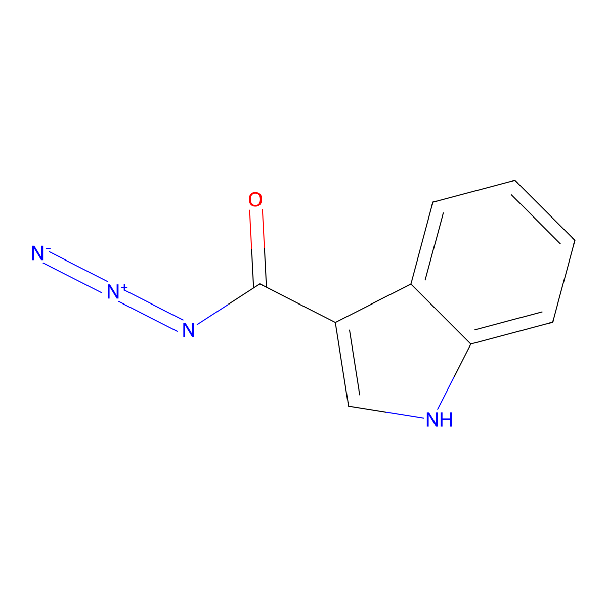 1H-Indole-3-carbonyl azide molecular structure, CAS 36982-37-3