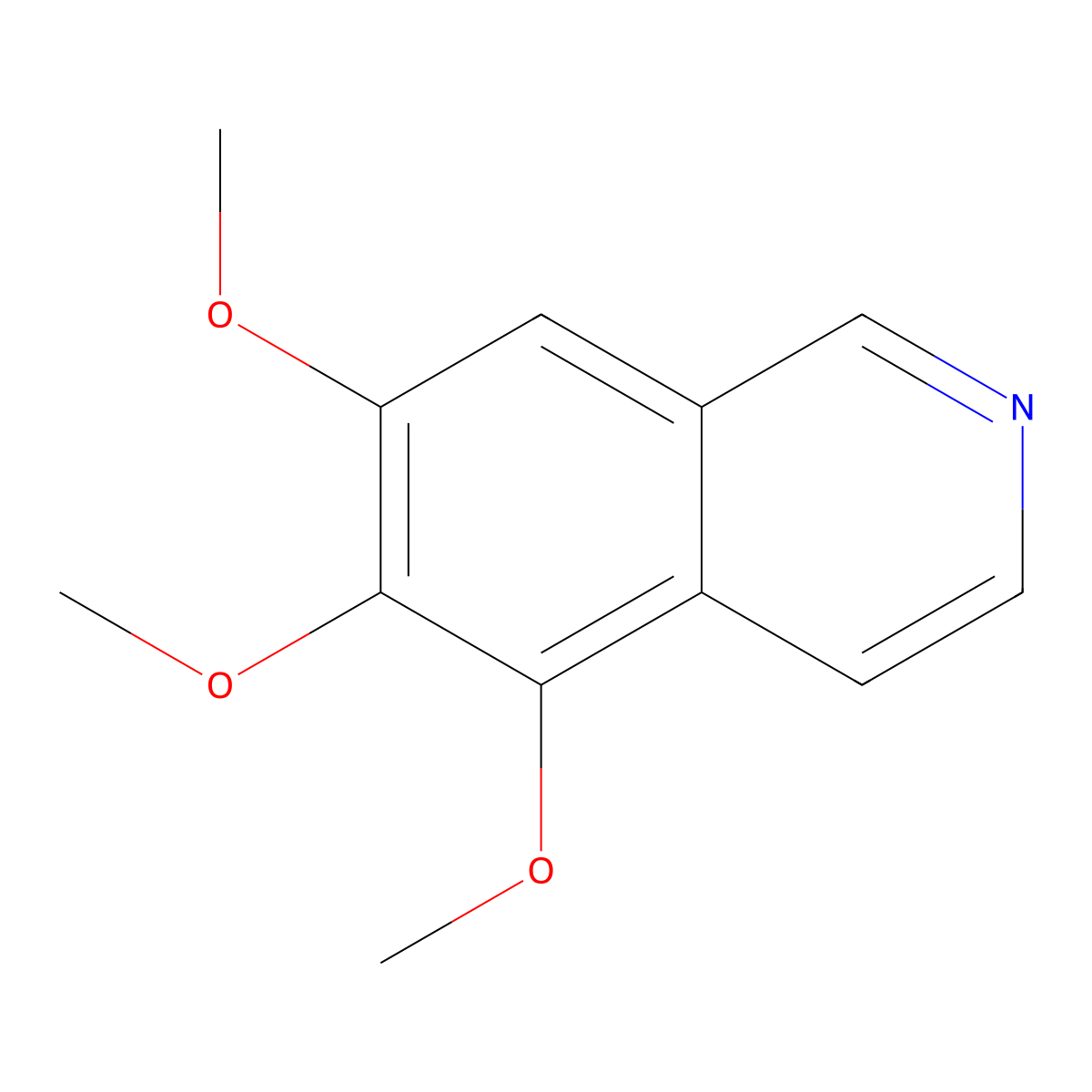 5,6,7-Trimethoxyisoquinoline molecular structure, CAS 36982-71-5