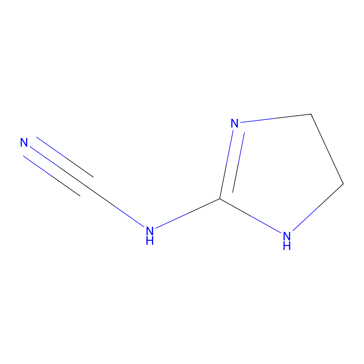 [(Imidazolidin-2-ylidene)amino]formonitrile molecular structure, CAS 36982-79-3