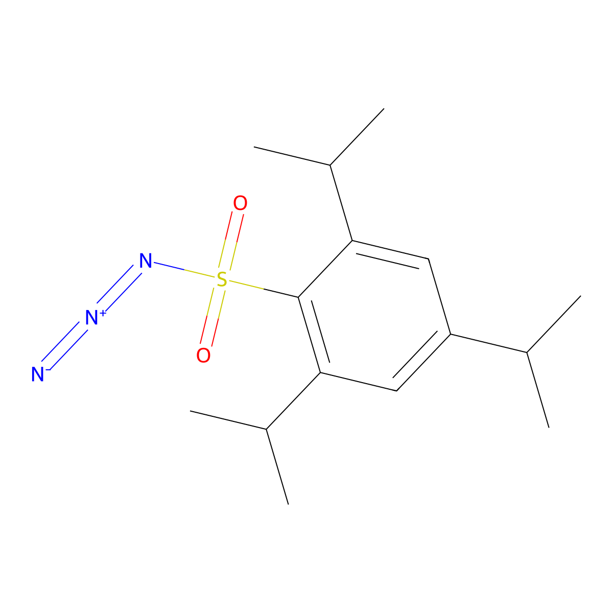 2,4,6-Triisopropylbenzenesulfonyl azide molecular structure, CAS 36982-84-0