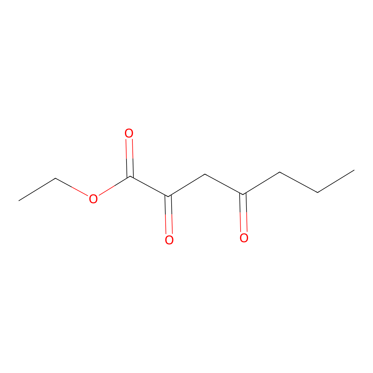 Ethyl 2,4-dioxoheptanoate molecular structure, CAS 36983-31-0