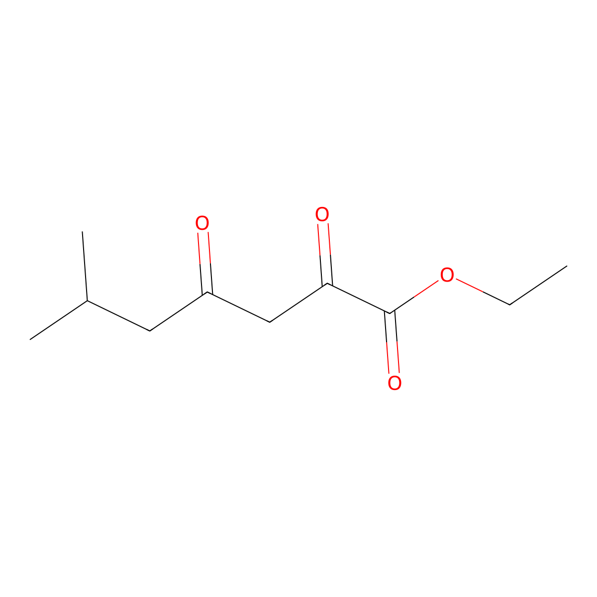 Ethyl 6-methyl-2,4-dioxoheptanoate molecular structure, CAS 36983-32-1