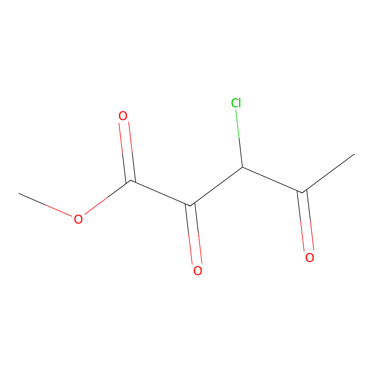 Methyl 3-chloro-2,4-dioxopentanoate molecular structure, CAS 36983-39-8