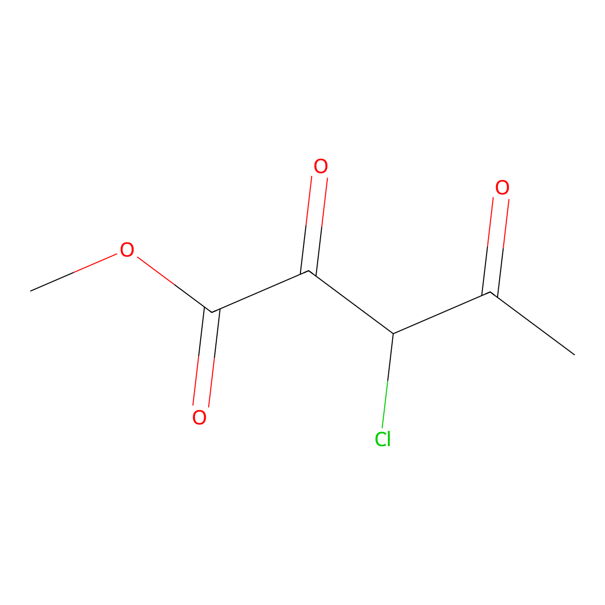 Methyl 3-chloro-2,4-dioxopentanoate molecular structure, CAS 36983-39-8