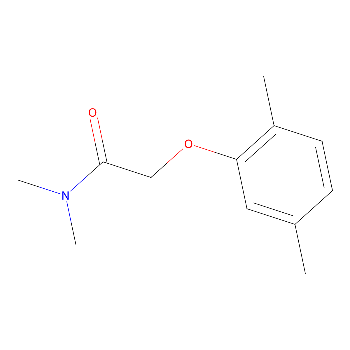 2-(2,5-dimethylphenoxy)-N,N-dimethylacetamide molecular structure, CAS 36984-05-1