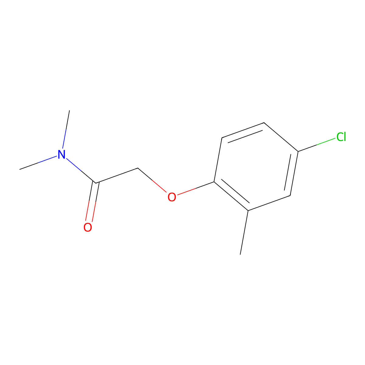 2-(4-Chloro-2-methylphenoxy)-N,N-dimethylacetamide molecular structure, CAS 36984-10-8