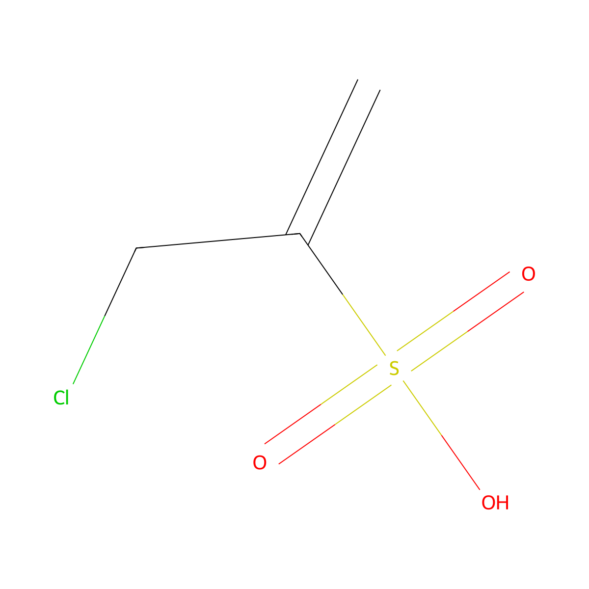 3-Chloroprop-1-ene-2-sulfonic acid molecular structure, CAS 36986-91-1