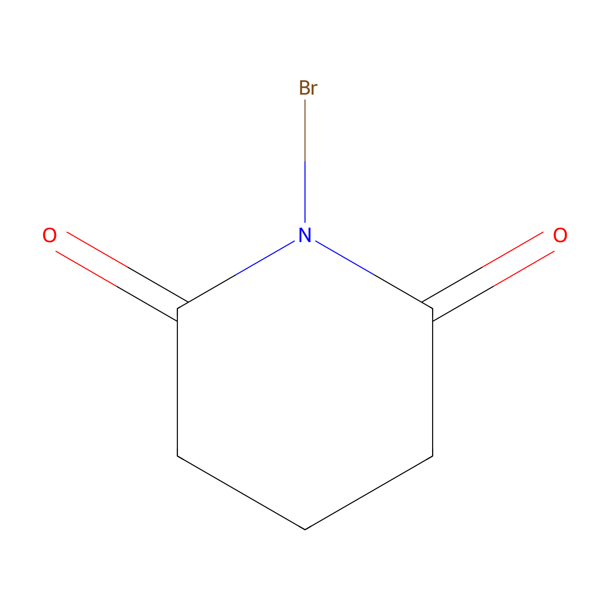 1-Bromopiperidine-2,6-dione molecular structure, CAS 3699-18-1