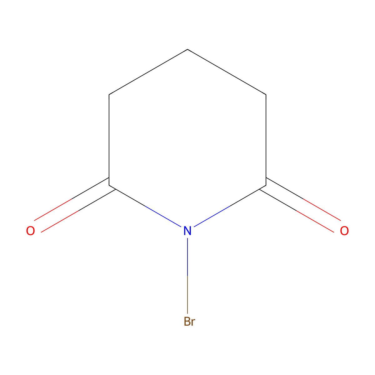 1-Bromopiperidine-2,6-dione molecular structure, CAS 3699-18-1