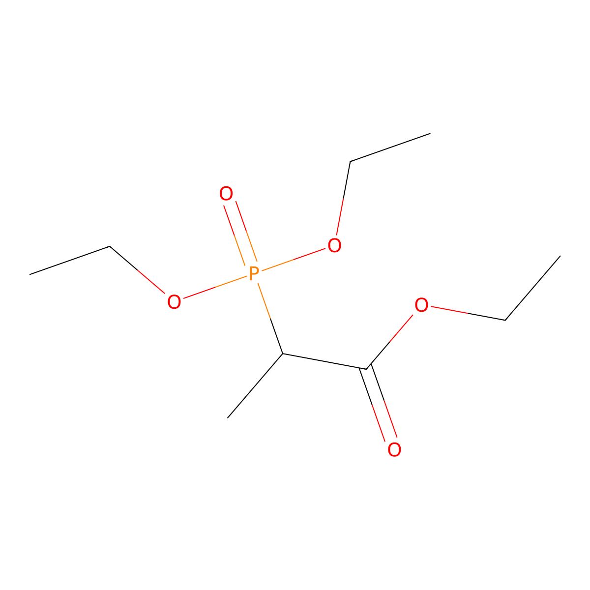 Triethyl 2-phosphonopropionate molecular structure, CAS 3699-66-9