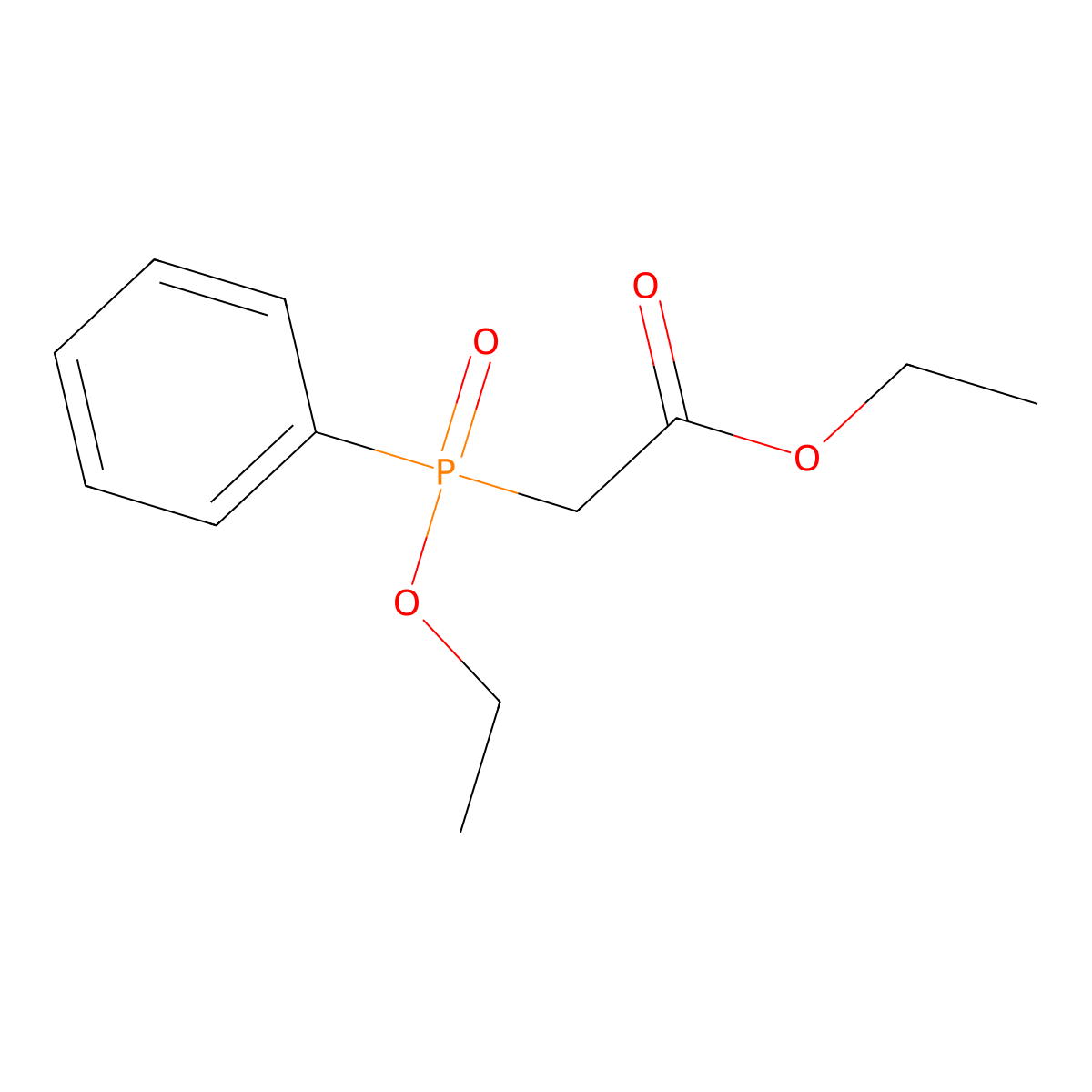 Acetic acid, (ethoxyphenylphosphinyl)-, ethyl ester molecular structure, CAS 3699-71-6