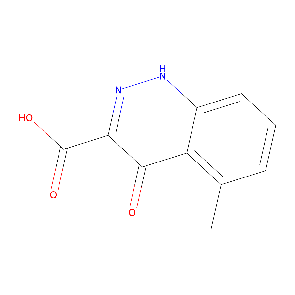 5-Methyl-4-oxo-1,4-dihydrocinnoline-3-carboxylic acid molecular structure, CAS 36991-40-9