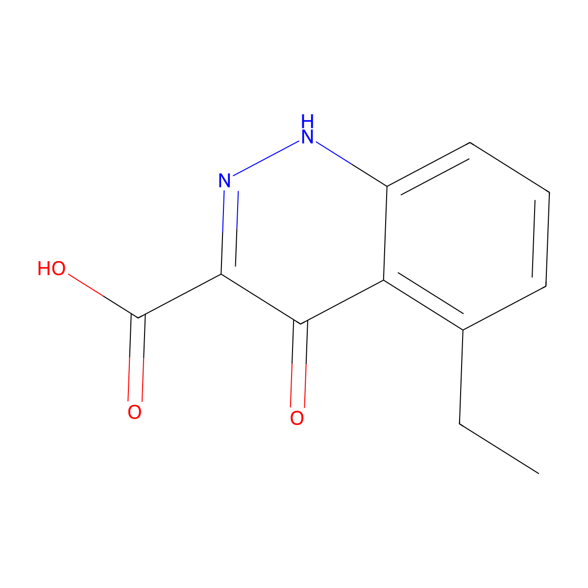 5-Ethyl-4-oxo-1,4-dihydrocinnoline-3-carboxylic acid molecular structure, CAS 36991-42-1