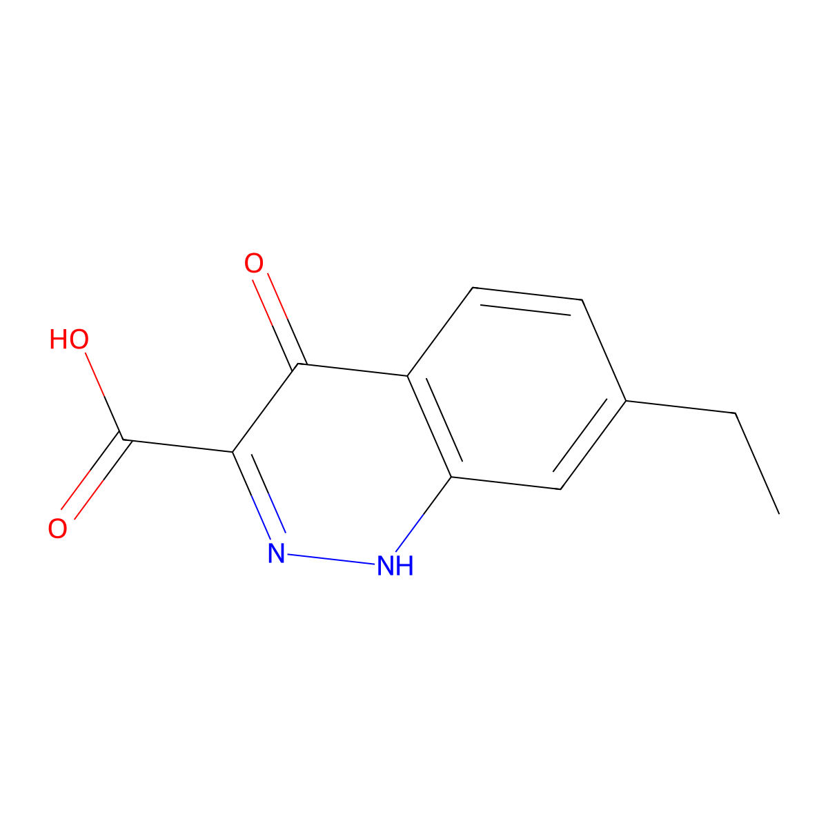 7-Ethyl-4-oxo-1,4-dihydrocinnoline-3-carboxylic acid molecular structure, CAS 36991-43-2