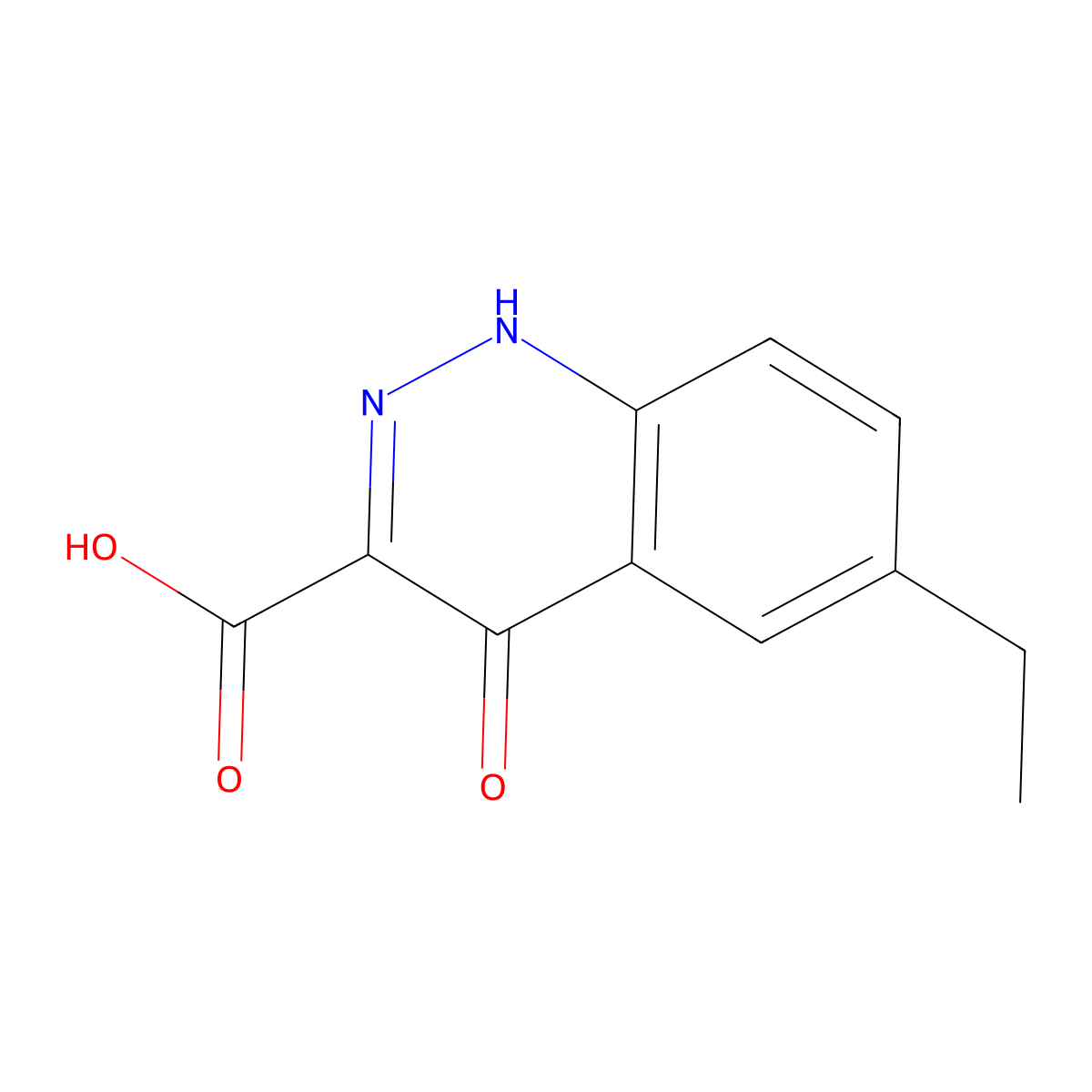 6-Ethyl-4-oxo-1,4-dihydrocinnoline-3-carboxylic acid molecular structure, CAS 36991-45-4