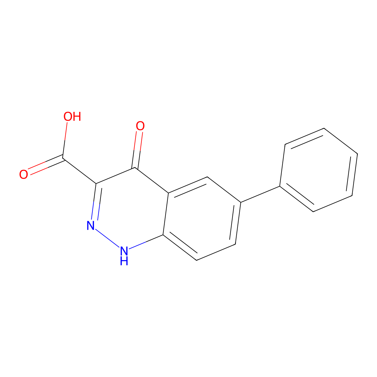 4-Oxo-6-phenyl-1,4-dihydrocinnoline-3-carboxylic acid molecular structure, CAS 36991-46-5