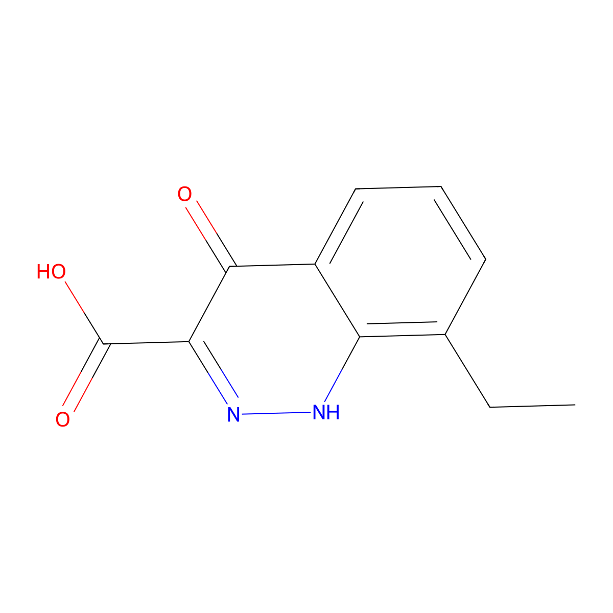 8-Ethyl-4-oxo-1,4-dihydrocinnoline-3-carboxylic acid molecular structure, CAS 36991-49-8