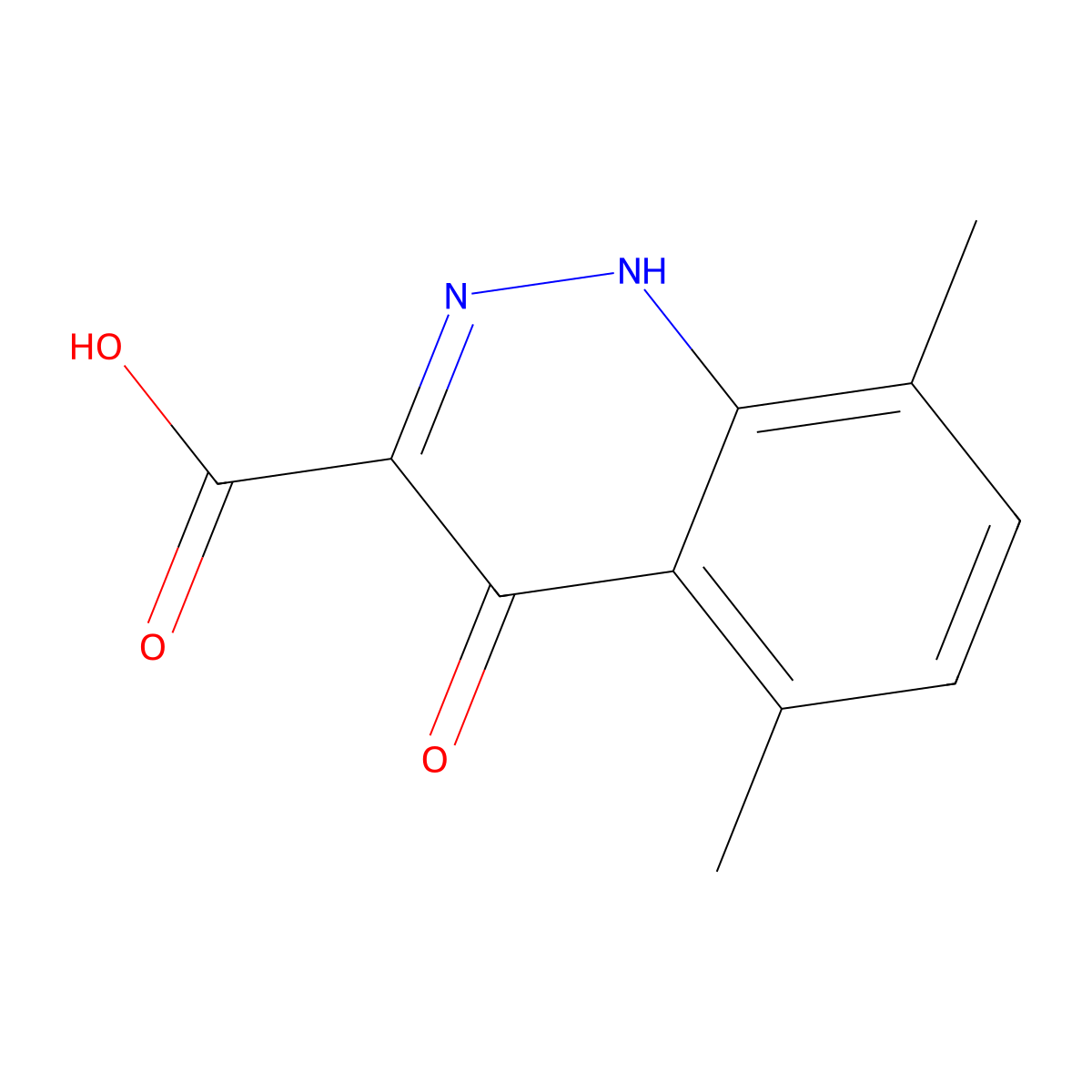 5,8-Dimethyl-4-oxo-1,4-dihydrocinnoline-3-carboxylic acid molecular structure, CAS 36991-52-3