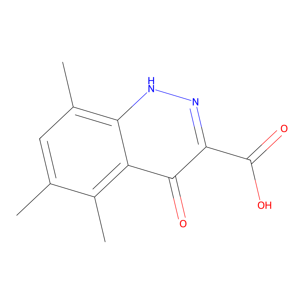 5,6,8-Trimethyl-4-oxo-1,4-dihydrocinnoline-3-carboxylic acid molecular structure, CAS 36991-55-6