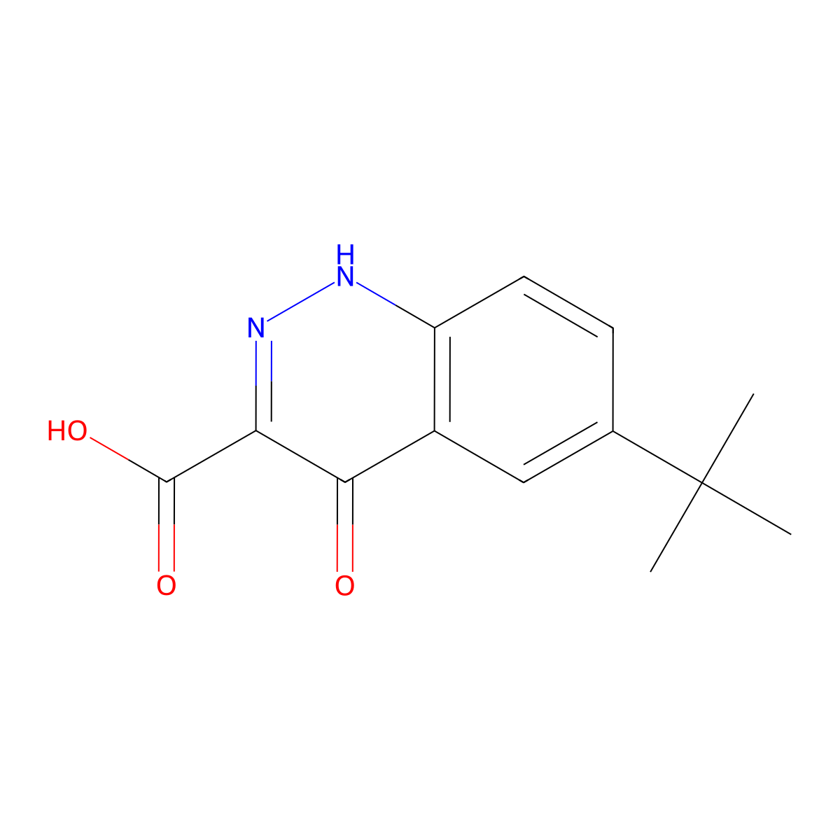 6-(tert-Butyl)-4-oxo-1,4-dihydrocinnoline-3-carboxylic acid molecular structure, CAS 36991-58-9