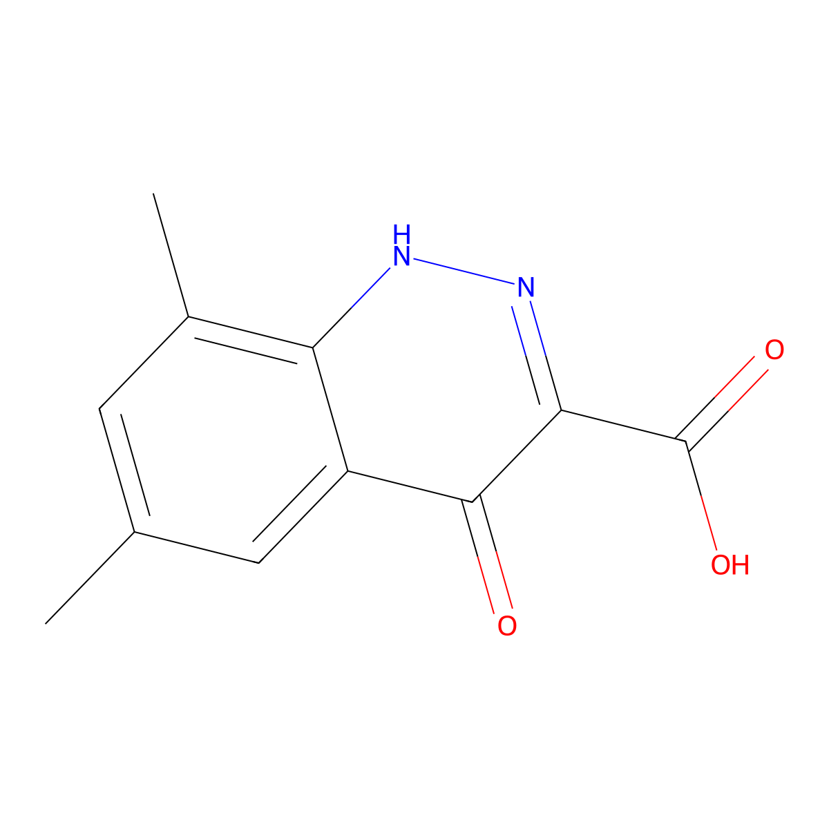 6,8-Dimethyl-4-oxo-1,4-dihydrocinnoline-3-carboxylic acid molecular structure, CAS 36991-59-0
