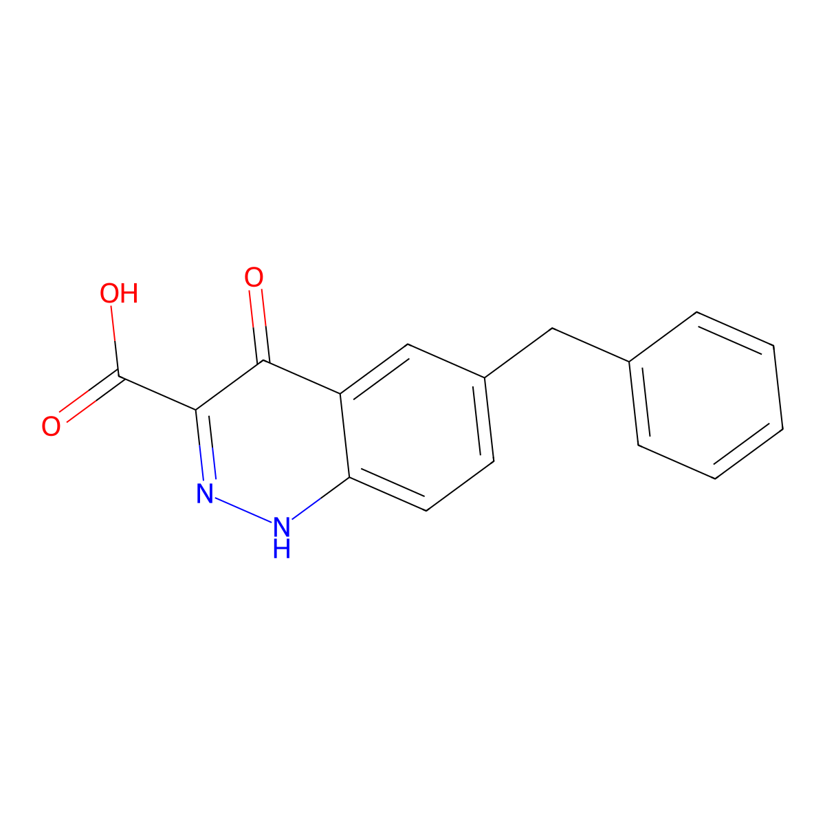 6-Benzyl-4-oxo-1,4-dihydrocinnoline-3-carboxylic acid molecular structure, CAS 36991-60-3