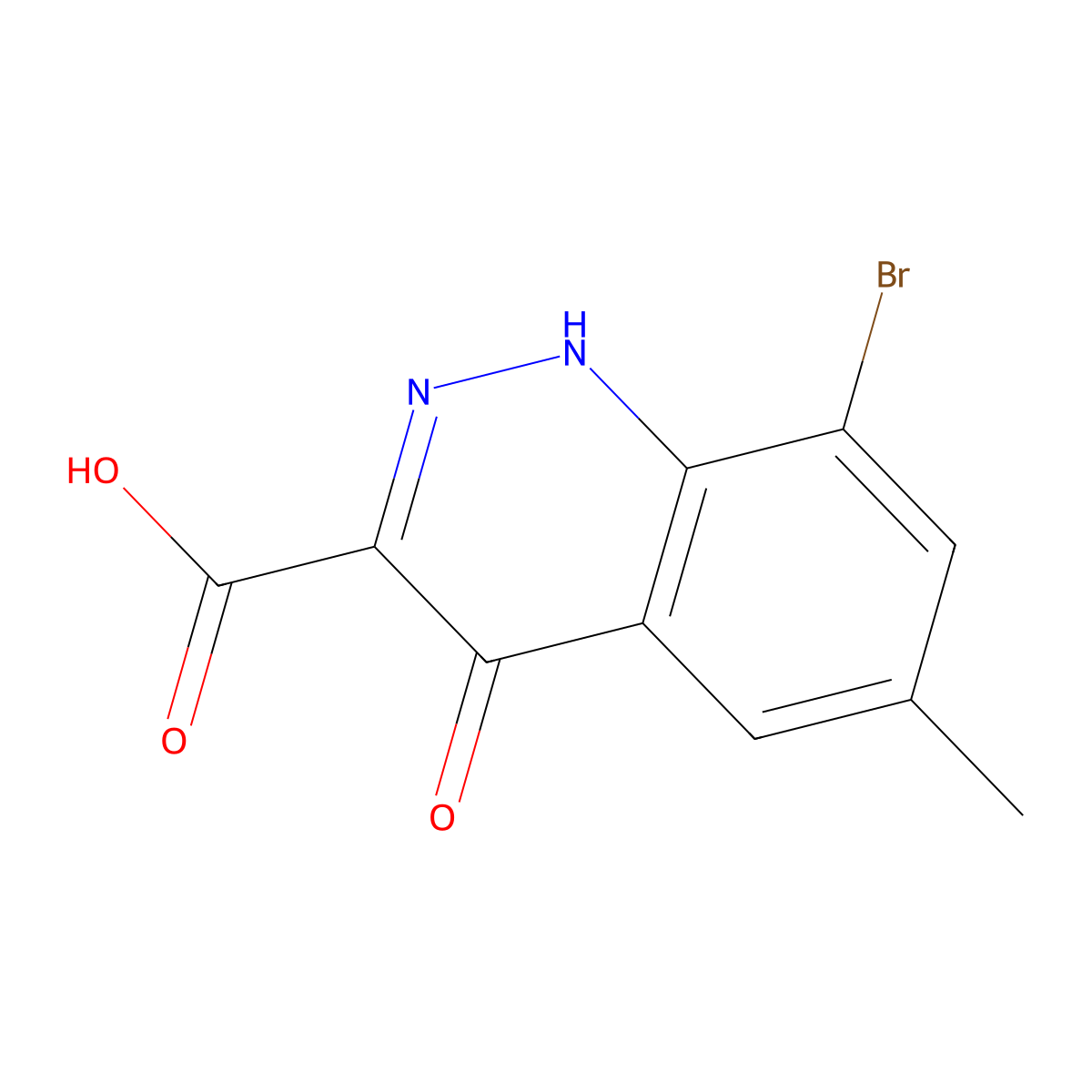 8-Bromo-6-methyl-4-oxo-1,4-dihydrocinnoline-3-carboxylic acid molecular structure, CAS 36991-61-4