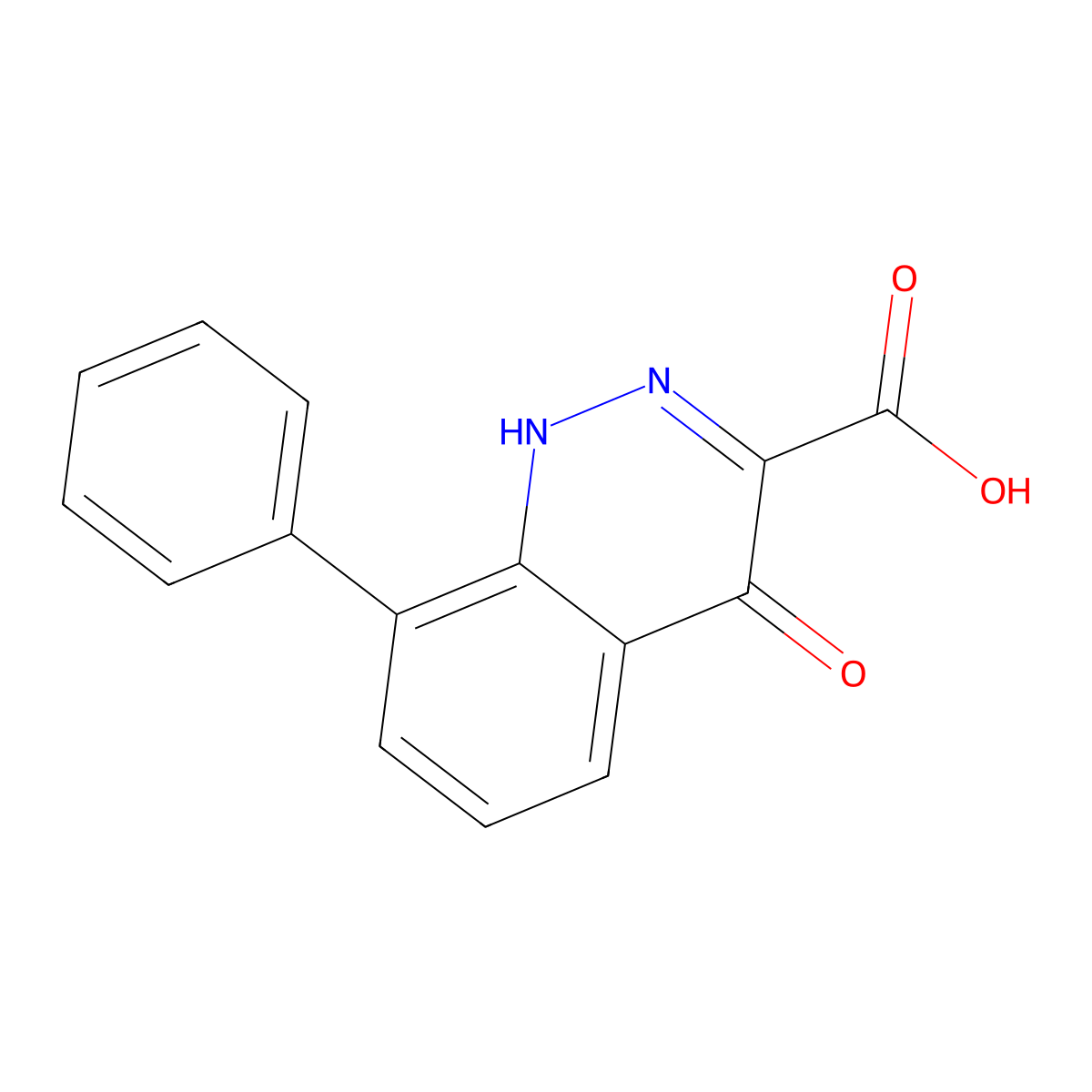 4-Oxo-8-phenyl-1,4-dihydrocinnoline-3-carboxylic acid molecular structure, CAS 36991-77-2