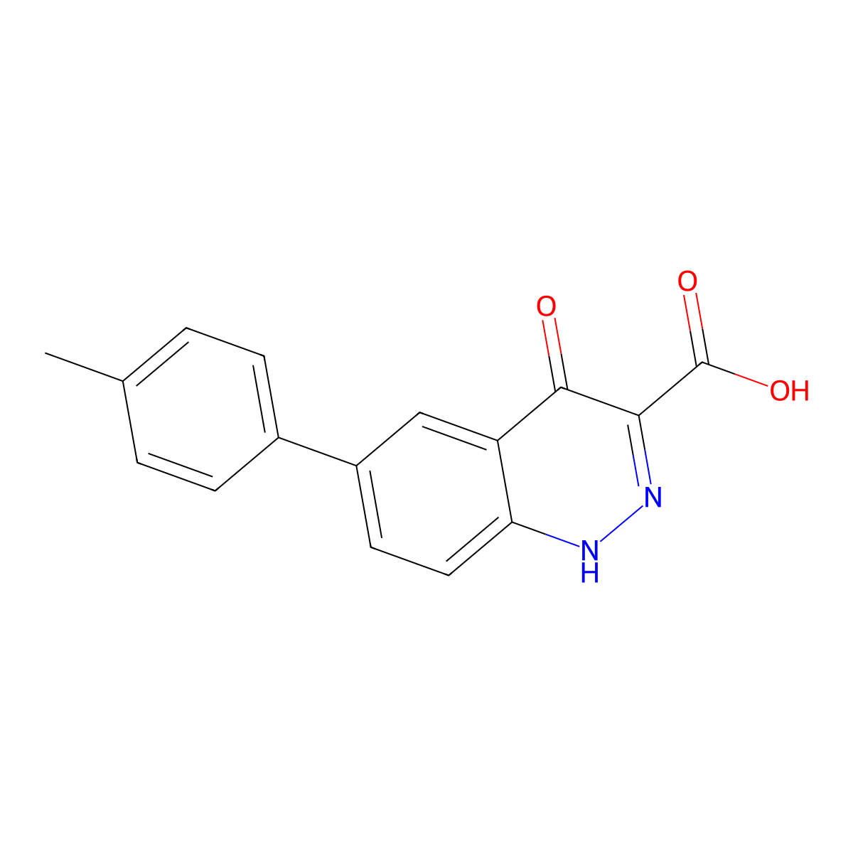 4-Oxo-6-(p-tolyl)-1,4-dihydrocinnoline-3-carboxylic acid molecular structure, CAS 36991-80-7