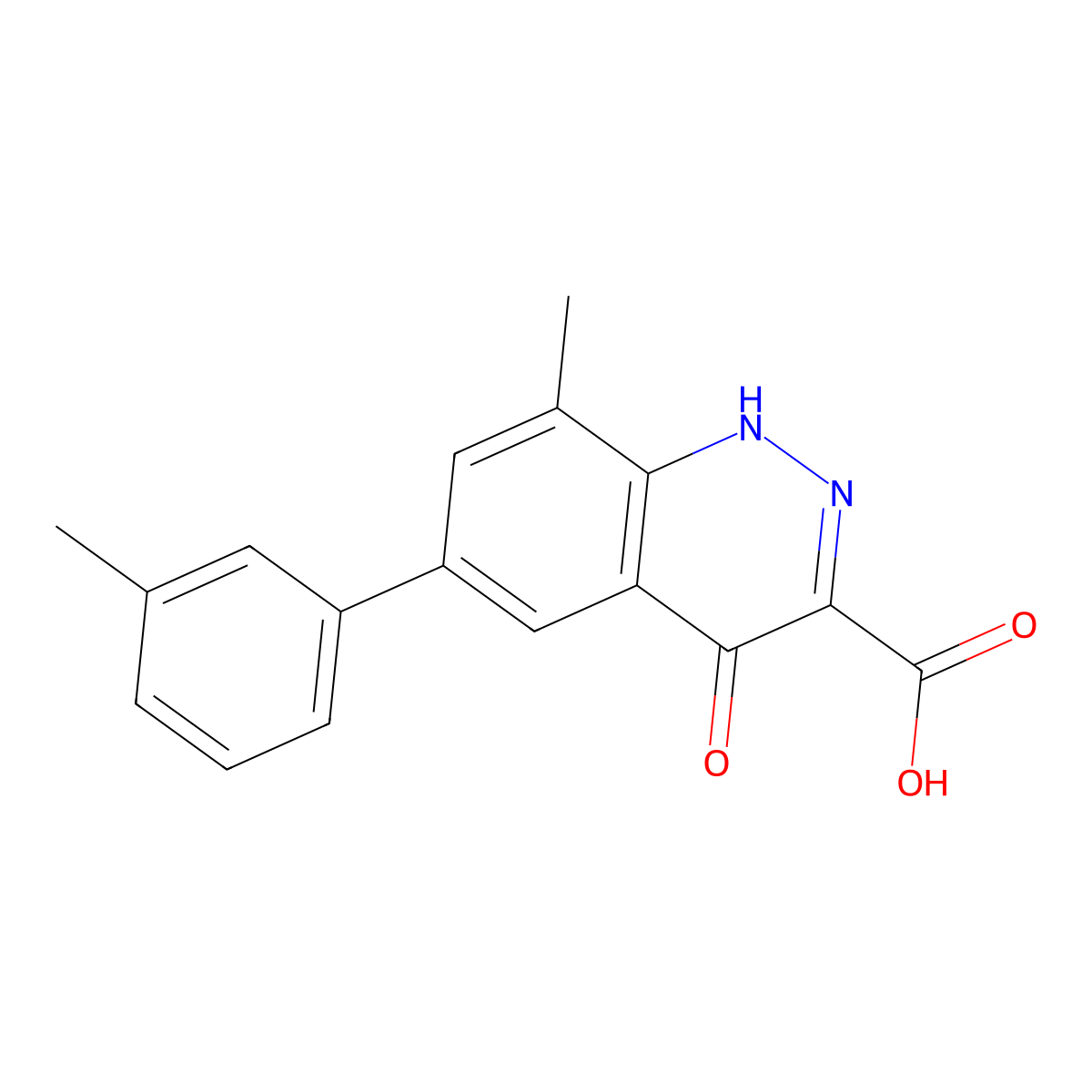 8-Methyl-4-oxo-6-(m-tolyl)-1,4-dihydrocinnoline-3-carboxylic acid molecular structure, CAS 36991-83-0