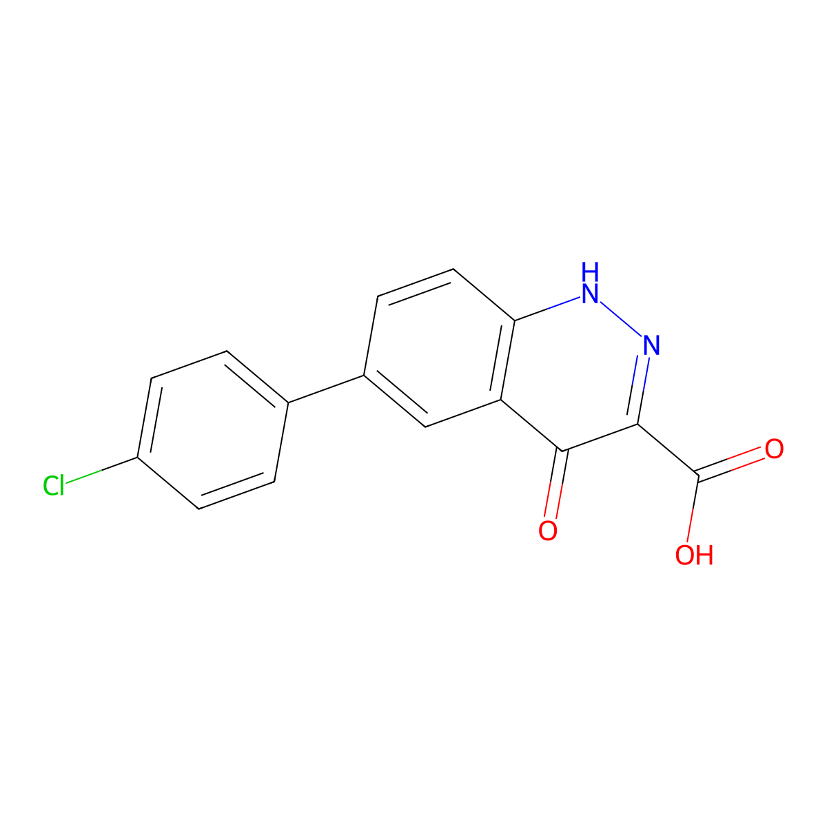 6-(4-Chlorophenyl)-4-oxo-1,4-dihydrocinnoline-3-carboxylic acid molecular structure, CAS 36991-86-3
