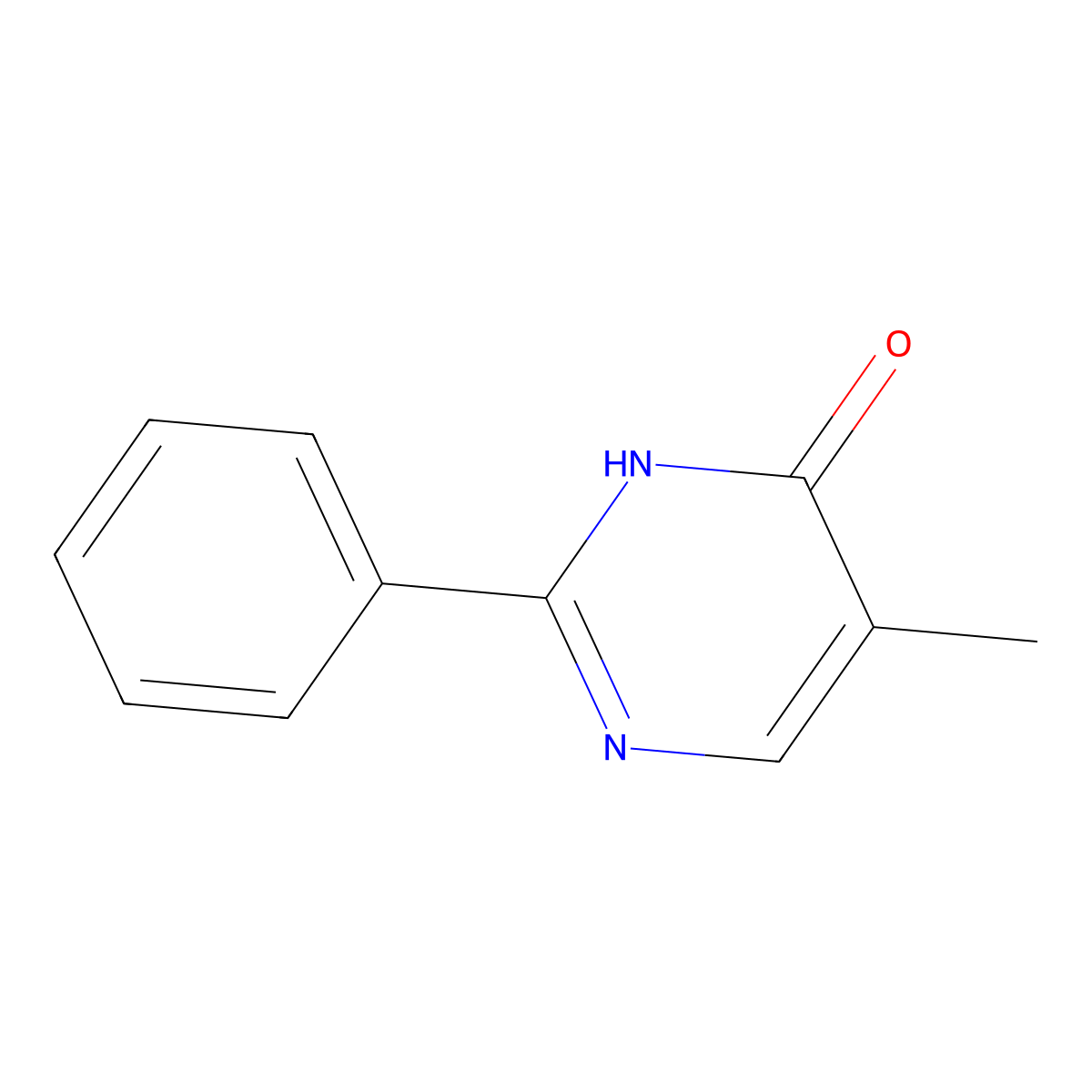5-methyl-2-phenyl-1H-pyrimidin-6-one molecular structure, CAS 36993-85-8