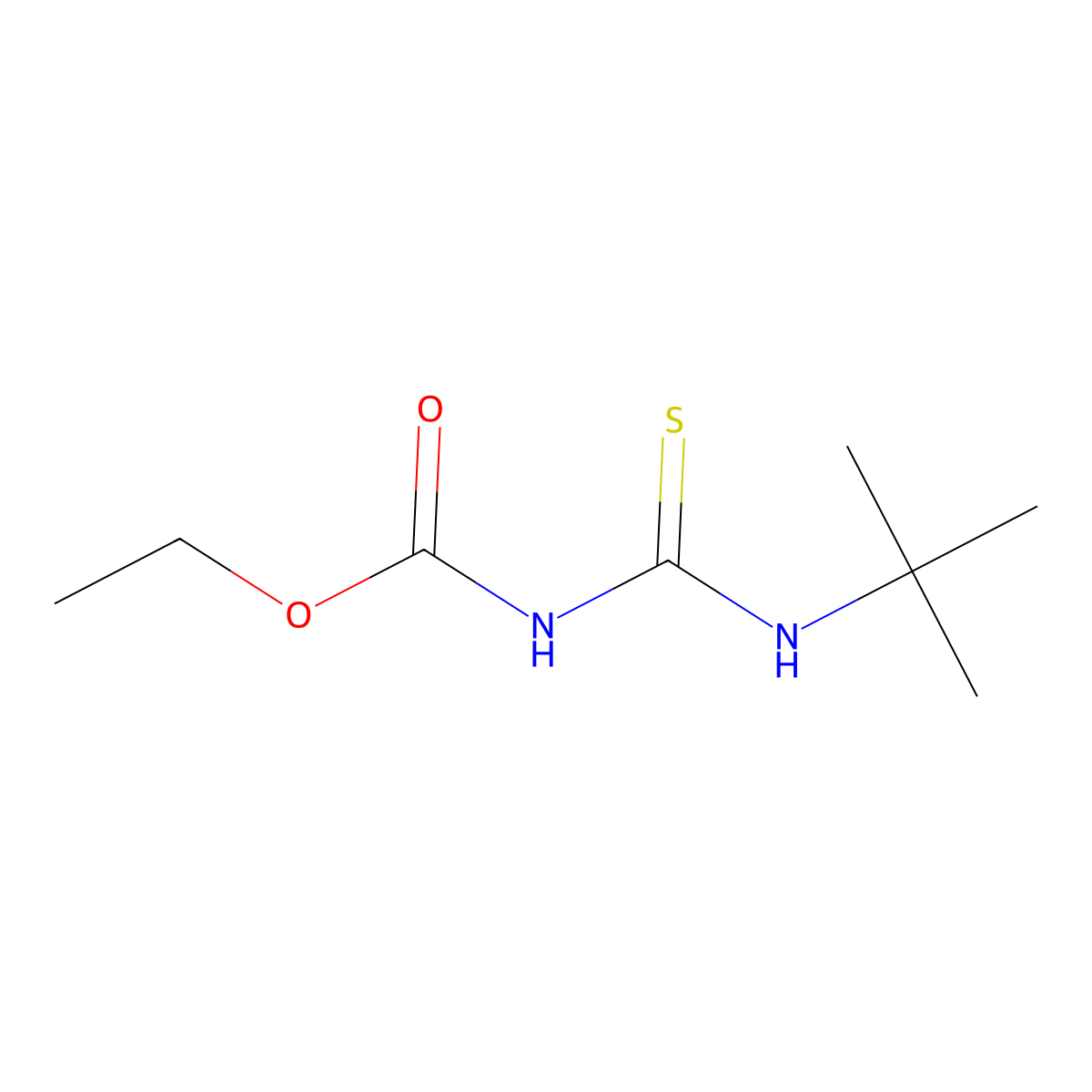 ethyl N-(tert-butylcarbamothioyl)carbamate molecular structure, CAS 36997-93-0