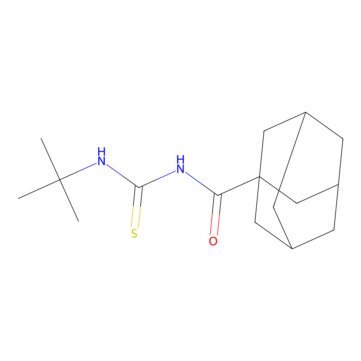 N-(tert-butylcarbamothioyl)adamantane-1-carboxamide molecular structure, CAS 36997-95-2