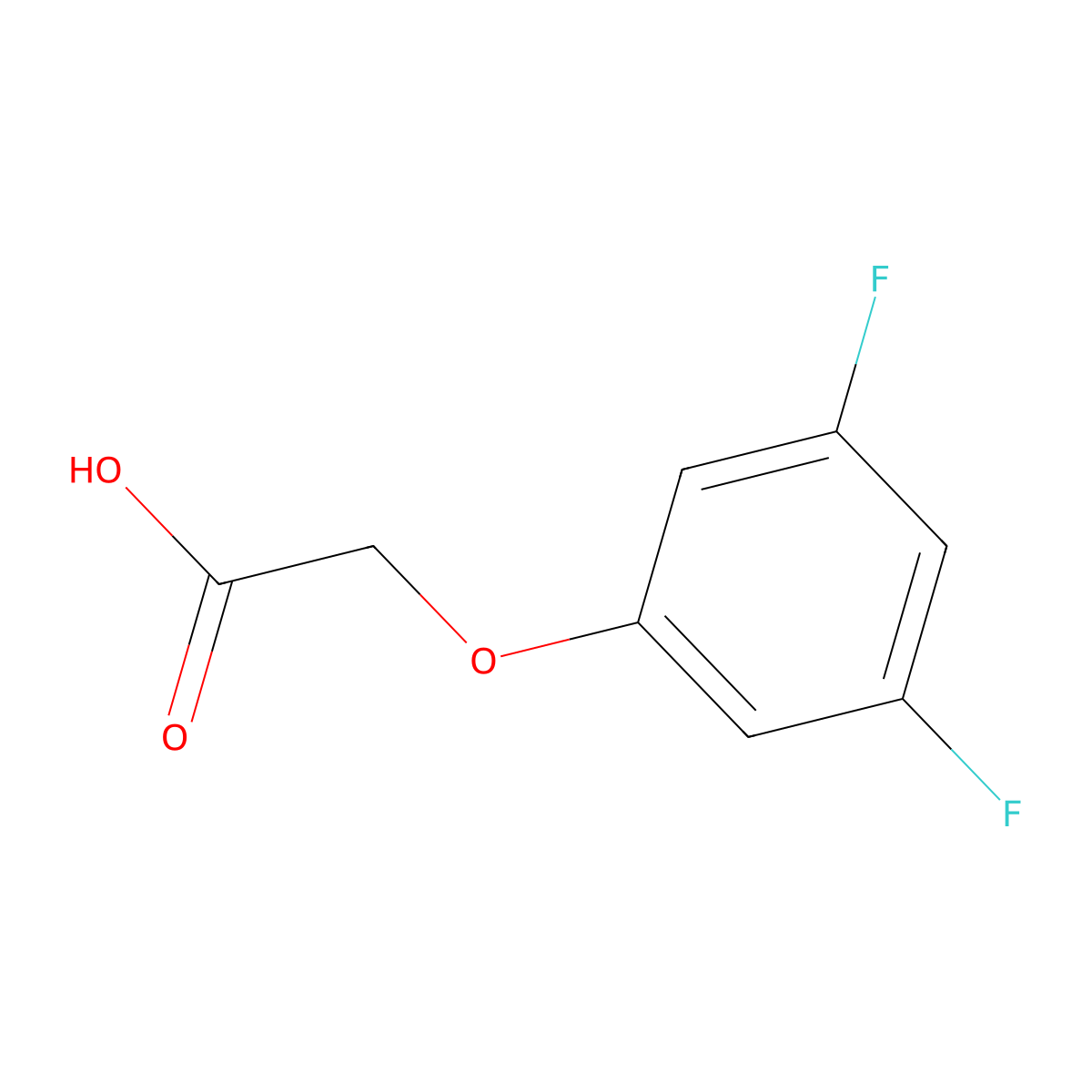 2-(3,5-Difluorophenoxy)acetic acid molecular structure, CAS 370-02-5