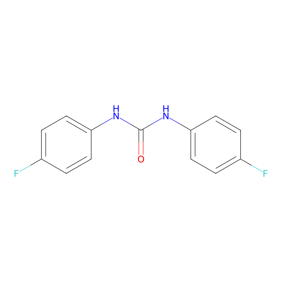 1,3-Bis(4-fluorophenyl)urea molecular structure, CAS 370-22-9