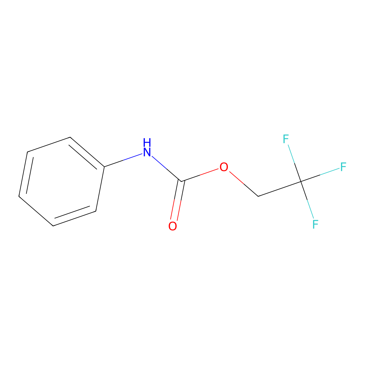 2,2,2-trifluoroethyl N-phenylcarbamate molecular structure, CAS 370-32-1