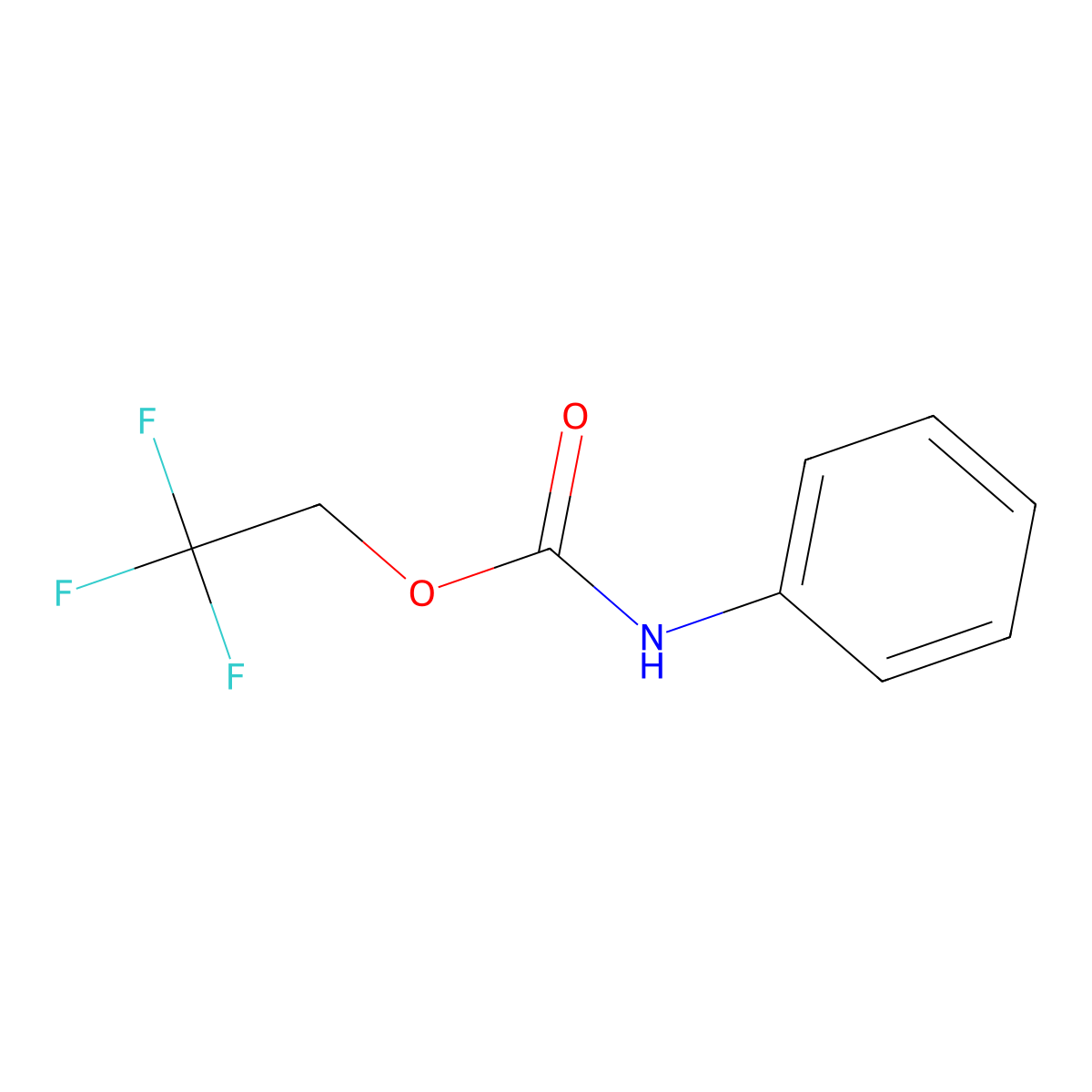 2,2,2-trifluoroethyl N-phenylcarbamate molecular structure, CAS 370-32-1