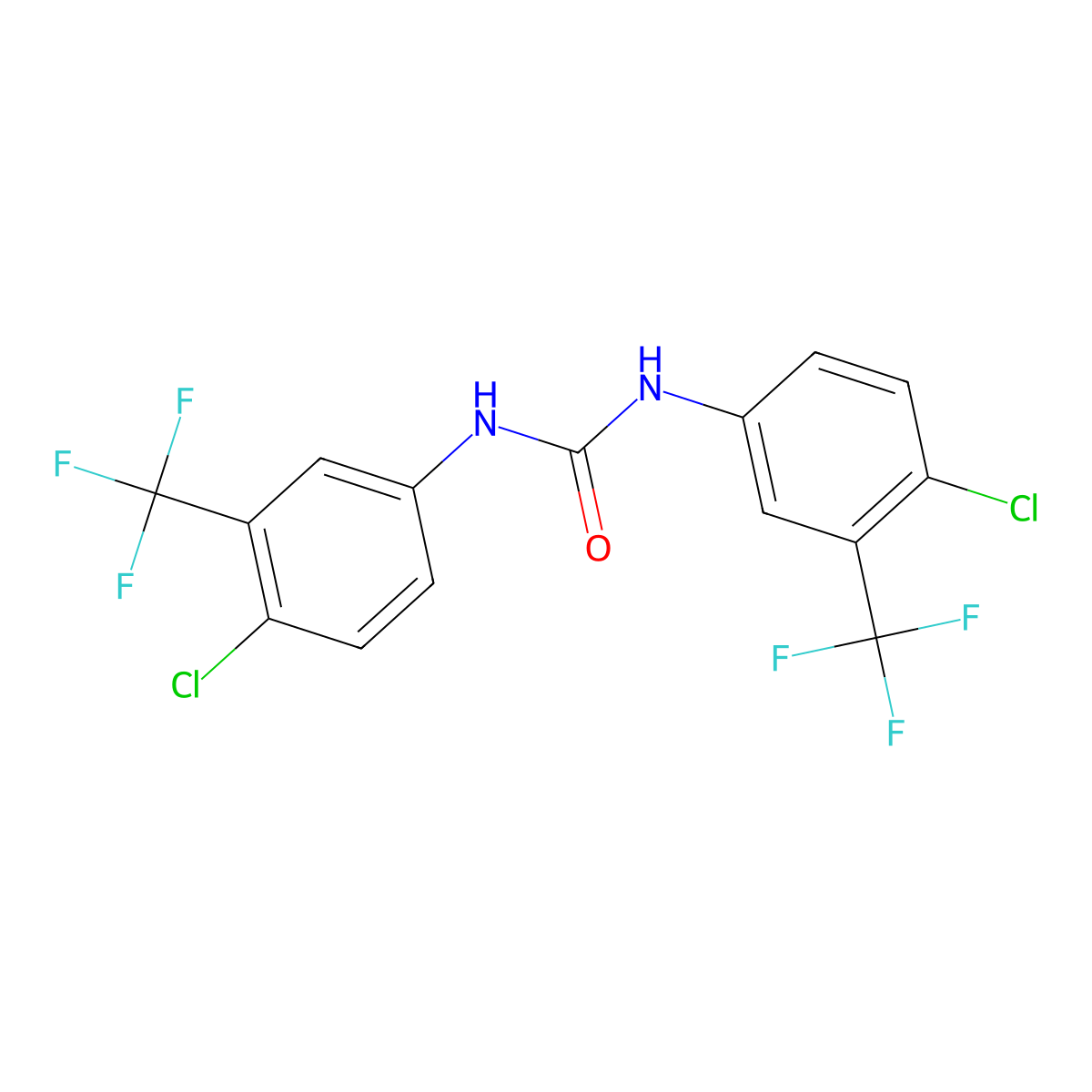 Flucofuron molecular structure, CAS 370-50-3
