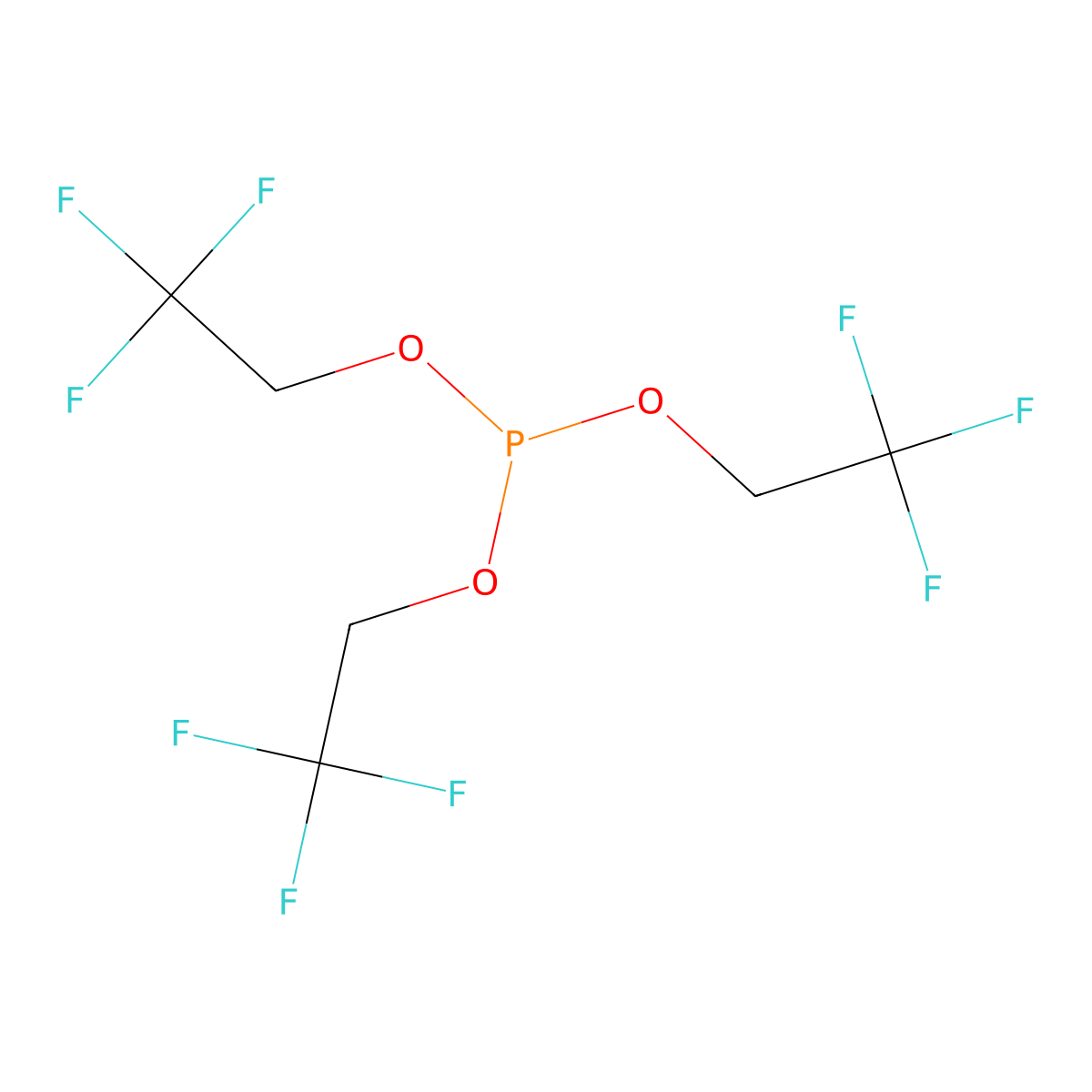 Ethanol, 2,2,2-trifluoro-, phosphite (3:1) molecular structure, CAS 370-69-4