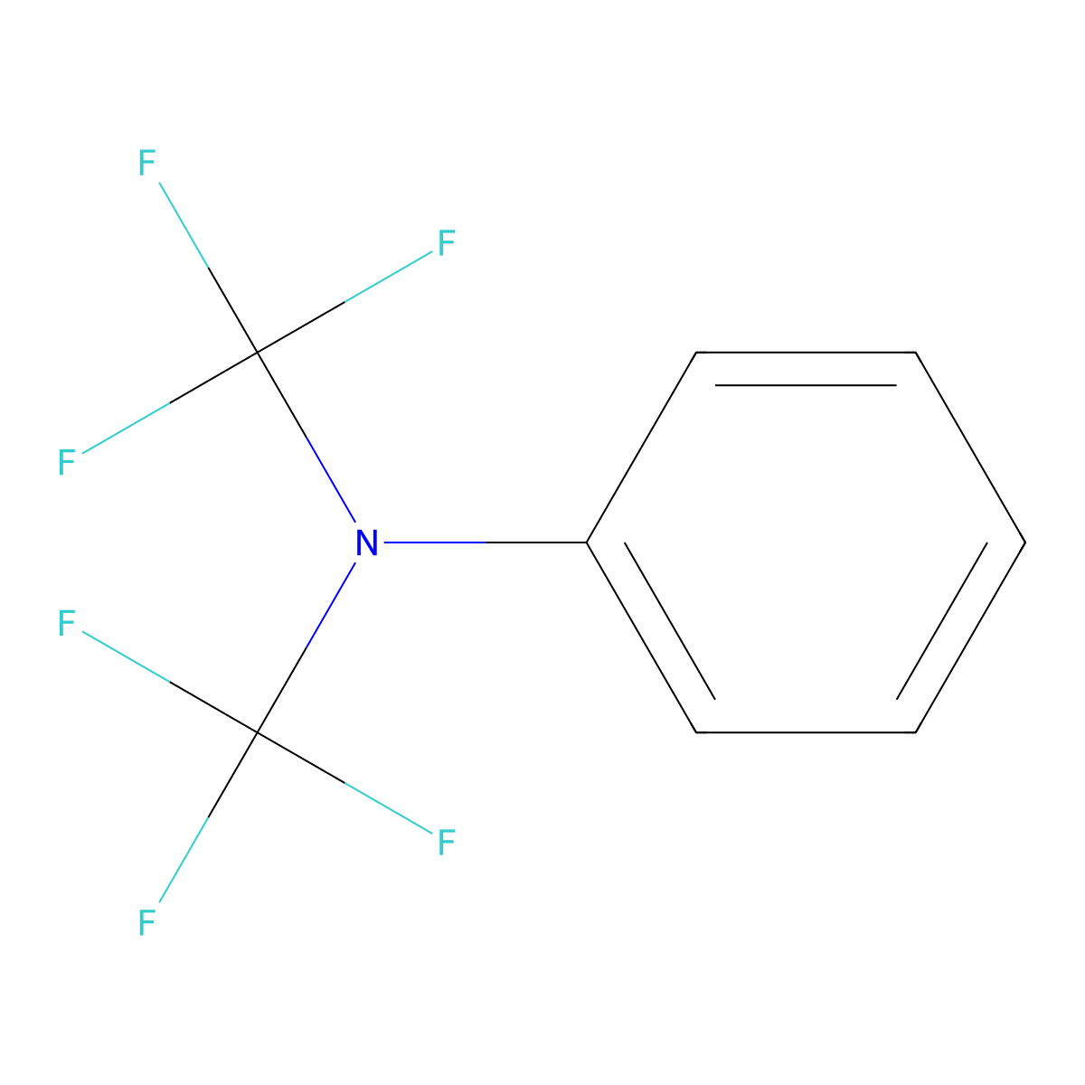N,N-Bis(trifluoromethyl)aniline molecular structure, CAS 3700-19-4