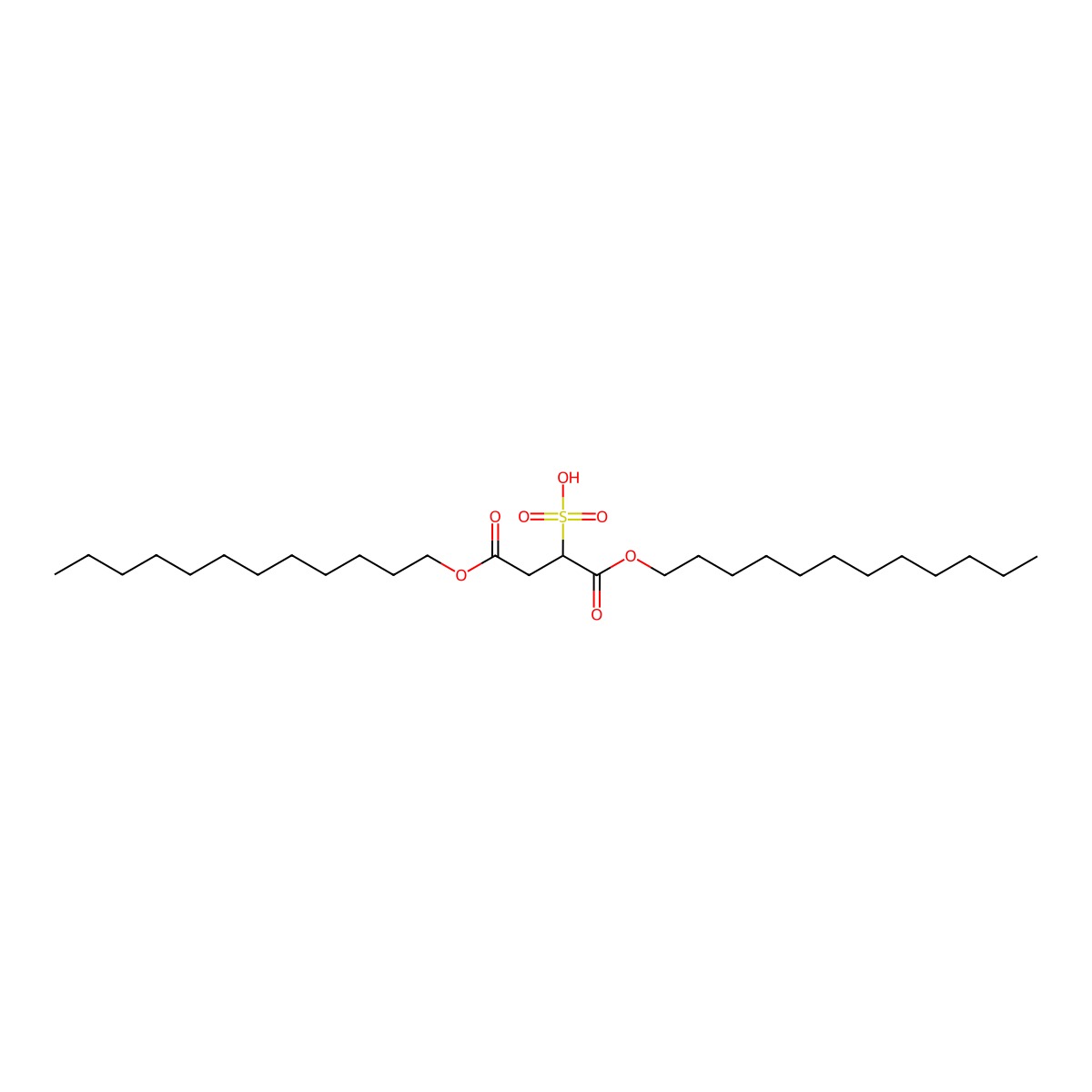 1,4-Didodecyl sulphosuccinate molecular structure, CAS 3700-71-8