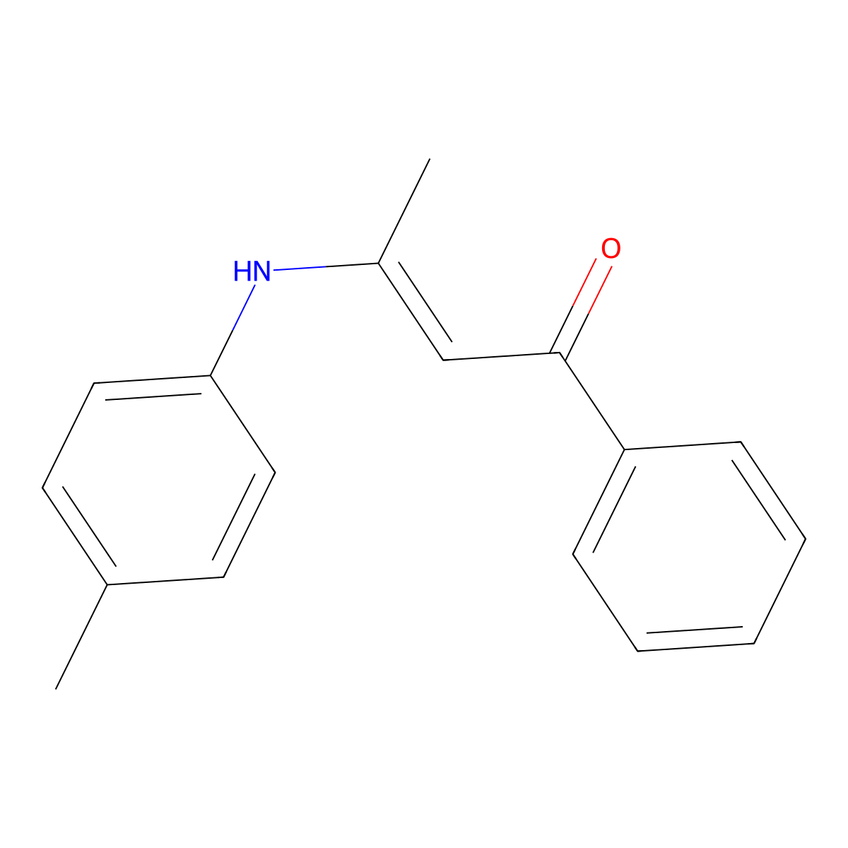 2-Buten-1-one, 3-[(4-methylphenyl)amino]-1-phenyl- molecular structure, CAS 37003-81-9