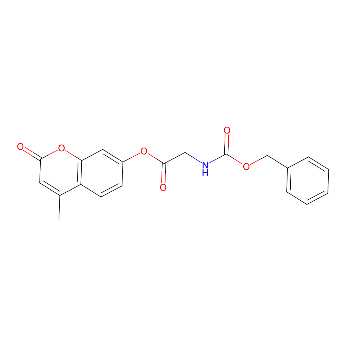 4-methyl-2-oxo-2H-chromen-7-yl N-[(benzyloxy)carbonyl]glycinate molecular structure, CAS 37006-72-7