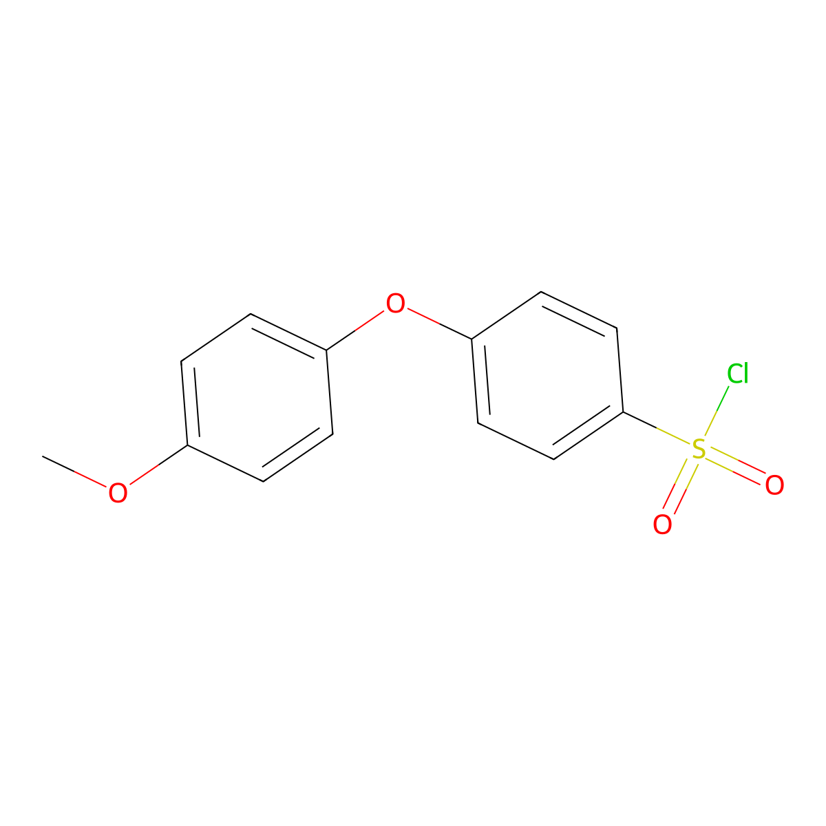 4-(4-Methoxyphenoxy)benzene-1-sulfonyl chloride molecular structure, CAS 370065-09-1