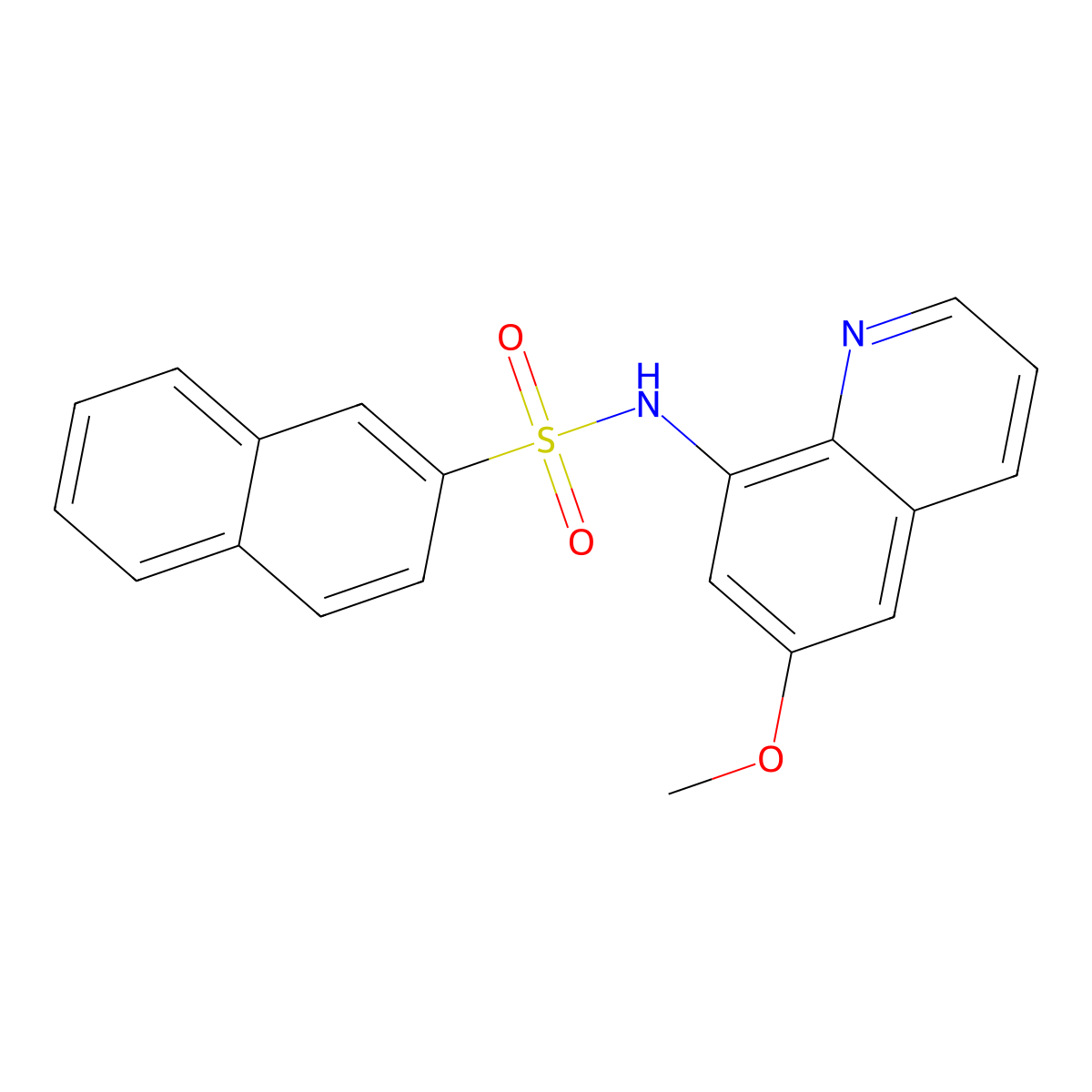 N-(6-methoxyquinolin-8-yl)naphthalene-2-sulfonamide molecular structure, CAS 370074-49-0