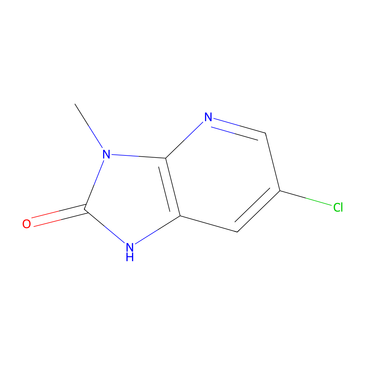 6-Chloro-3-methyl-1H-imidazo[4,5-b]pyridin-2(3H)-one molecular structure, CAS 370074-74-1