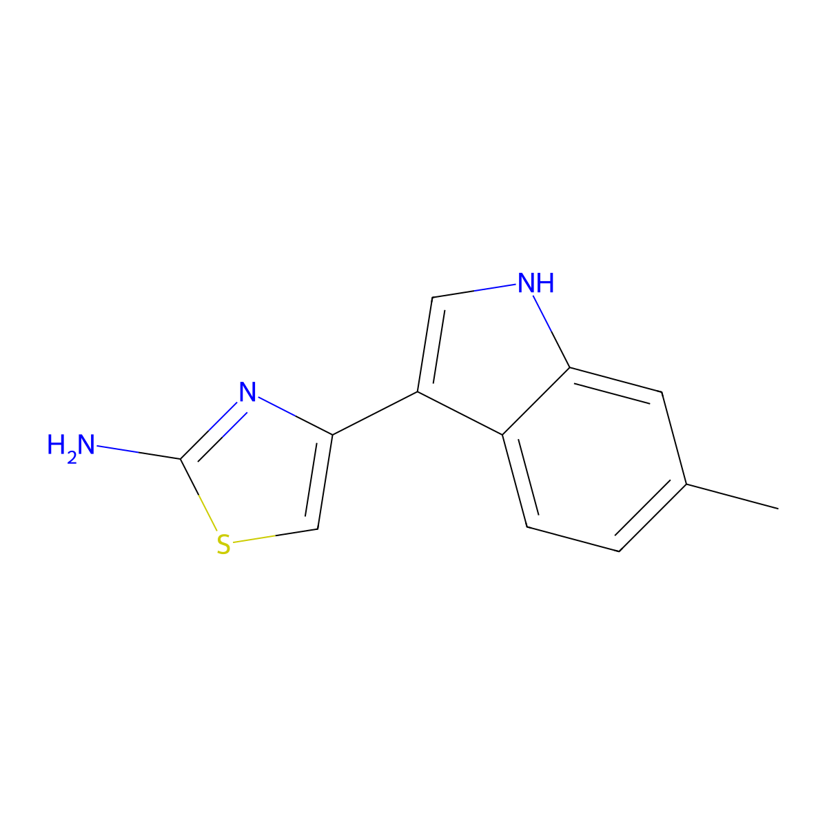 4-(6-Methyl-1H-indol-3-yl)thiazol-2-amine molecular structure, CAS 370077-70-6